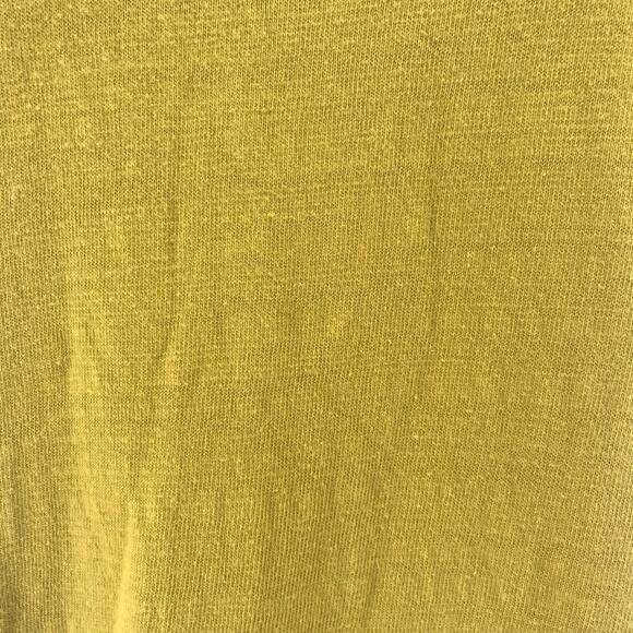 LOFT Top Womens Small Yellow Green Short Sleeve 100% Slub Cotton Terry Knit - Picture 3 of 10